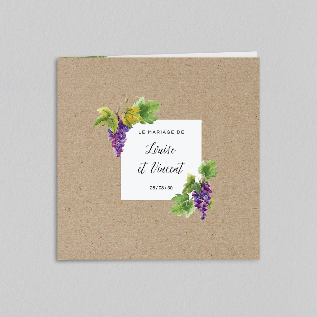 Faire part mariage Grappes de Raisins — Planet Cards