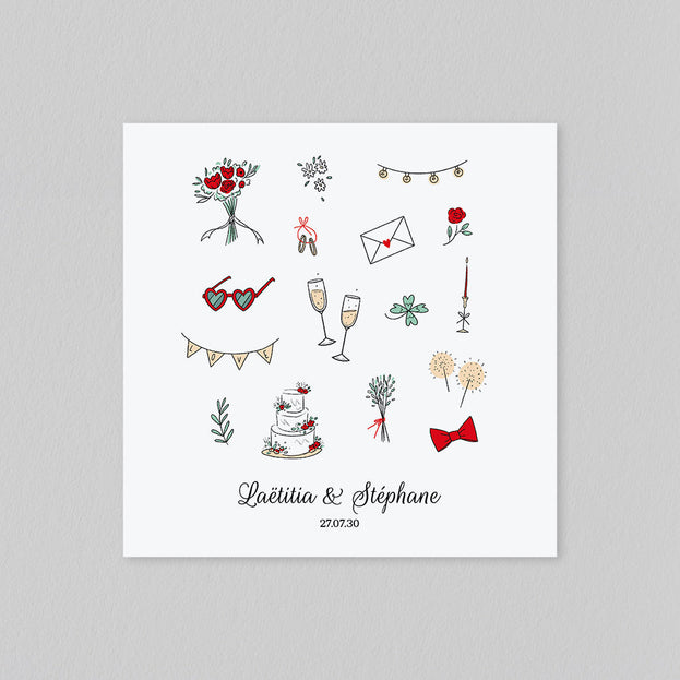 Hochzeit Illustrationen