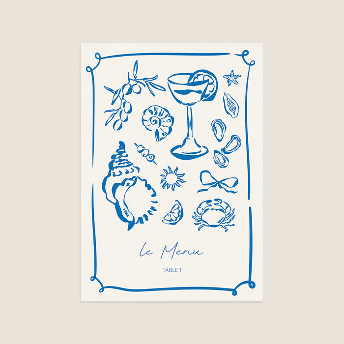Menu de mariage Dolce Vita