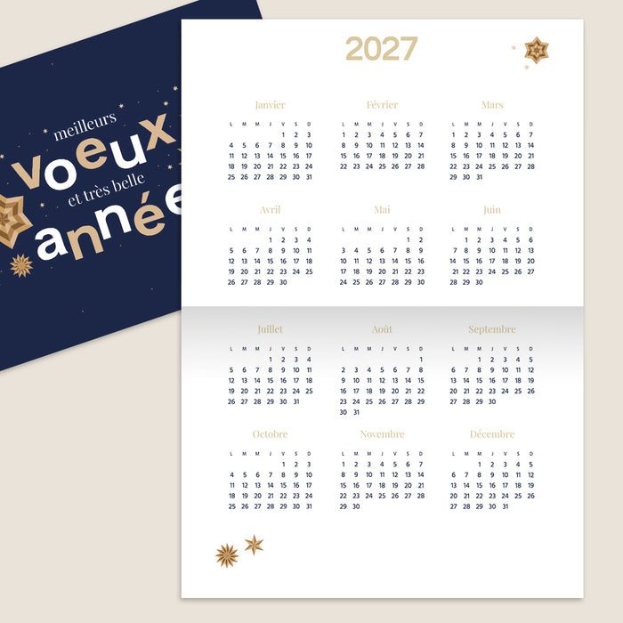 Cartes de Voeux Mairie Voeux Etoilés et Calendrier