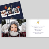Weihnachtskugeln und Fotos