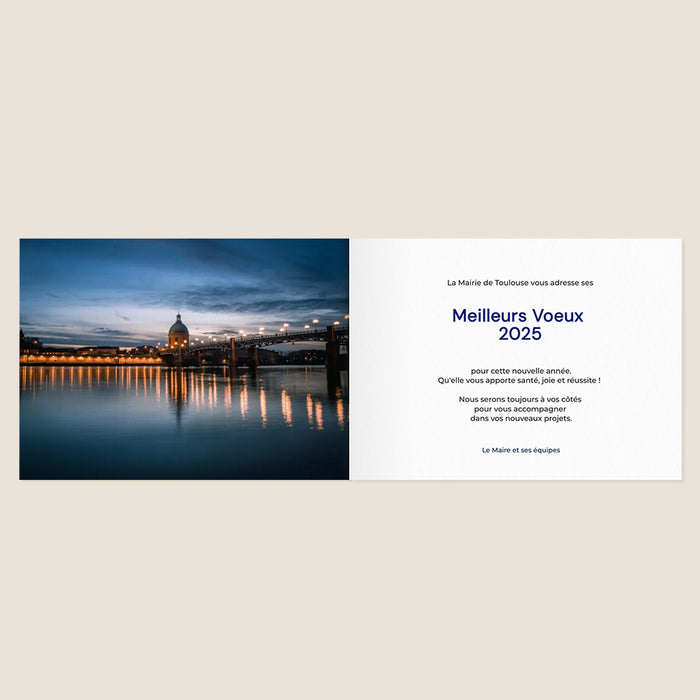 Cartes de Voeux Mairie Sapins Tricolores