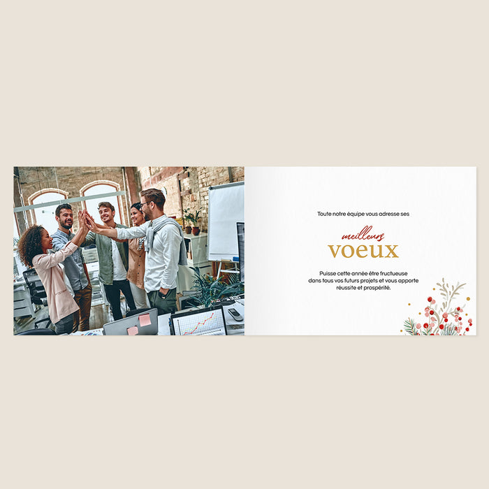 Cartes de Voeux Mairie Voeux végétale