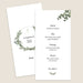 Menu baptême Courrone et croix