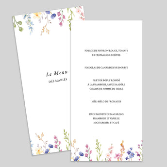 Menu mariage