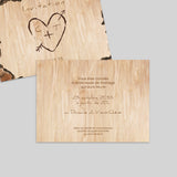 Coeur gravé sur Bois