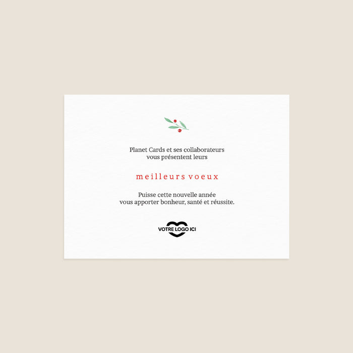 Cartes de Voeux Mairie Sapin et Houx