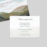 Paysage et coline aquarelle