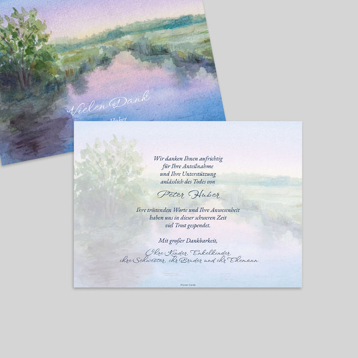 Weitere Anlässe Aquarell-Landschaft mit Fluss