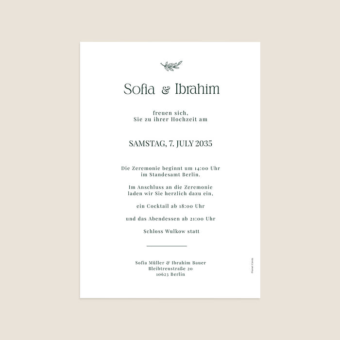 Originelle Hochzeitseinladungen Schicke Streifen
