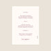 Menu de mariage Bordeaux élégant