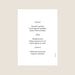 Menu de mariage Jardin anglais