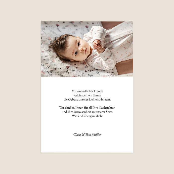 Moderne Geburtskarte Lily-Rose