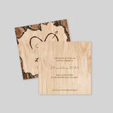 Coeur gravé sur Bois