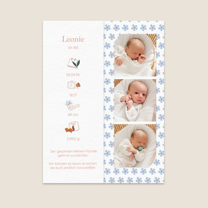 Lesezeichen-Geburtskarten Waldrehkitz