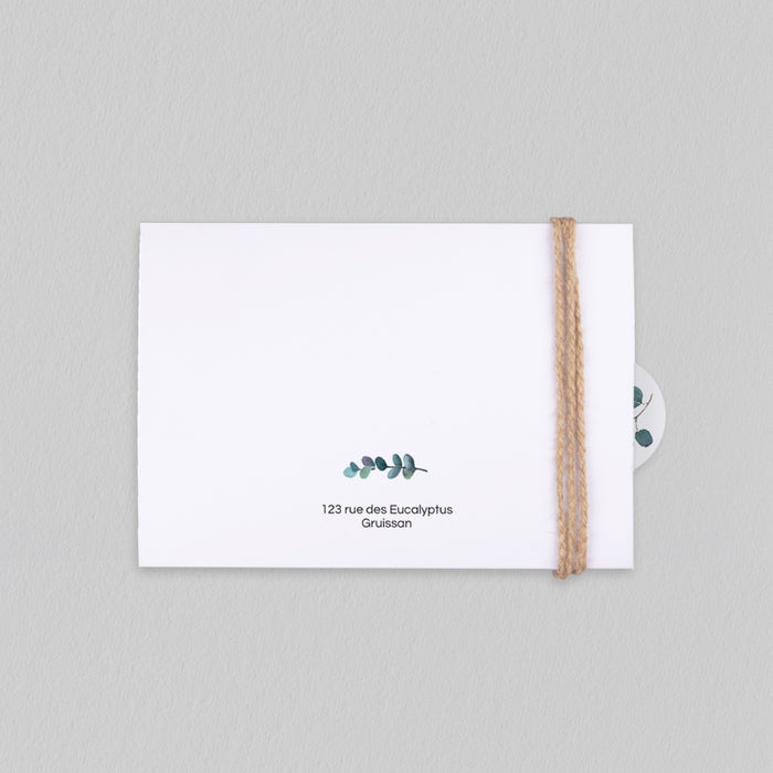 Faire-part personnalisé Amour Eucalyptus