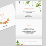 Aquarell und Orangen