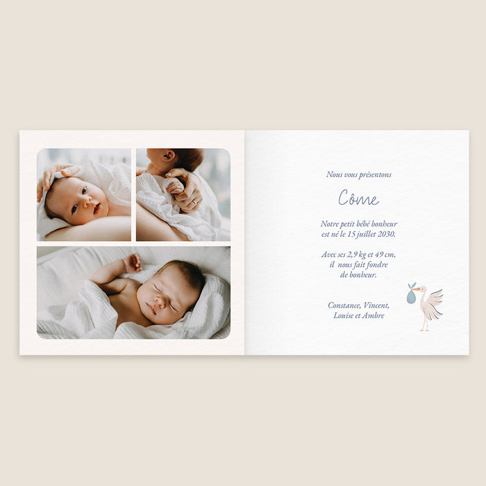 Les iconiques de Planet Cards Cigogne et Doudou Ourson