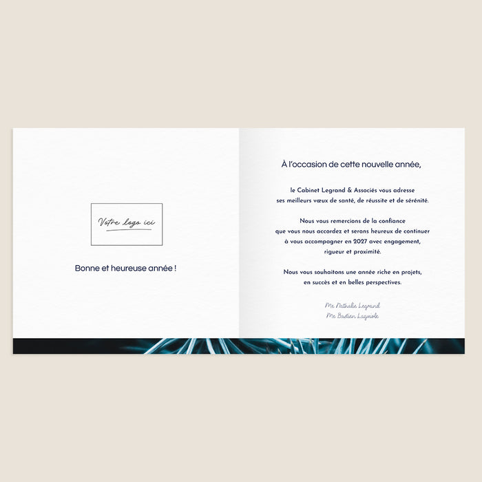 Cartes de Voeux Mairie Sapin Bleu
