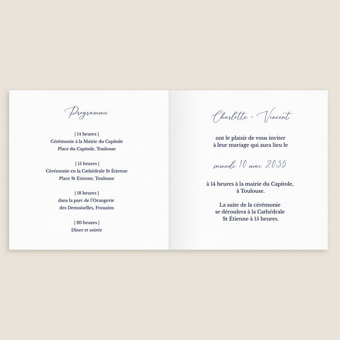 Faire-part mariage moderne Un Jour Unique