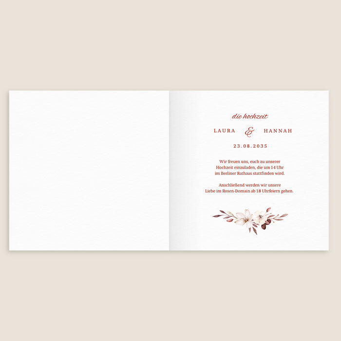 Vintage-Hochzeitseinladungen Sanfter Herbst