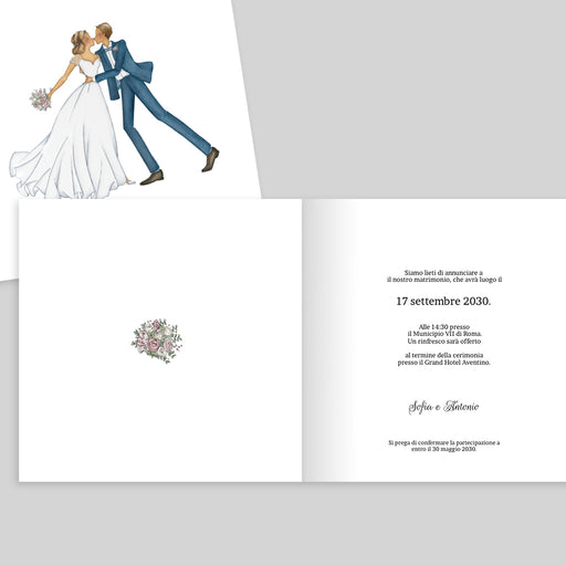 Partecipazioni di matrimonio elegante Giorno della cerimonia