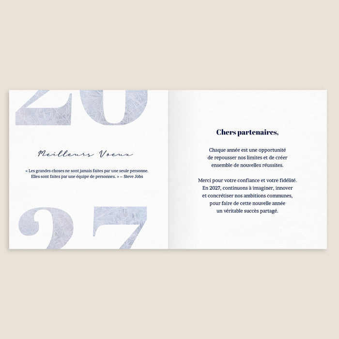 Cartes de Voeux Mairie Givre et Flocons