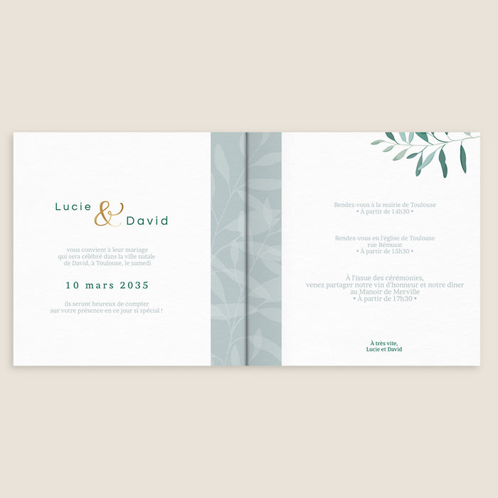 Faire-part mariage moderne Olivier Chic