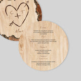 Coeur gravé sur Bois