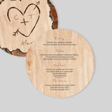 Herz in Holz eingraviert