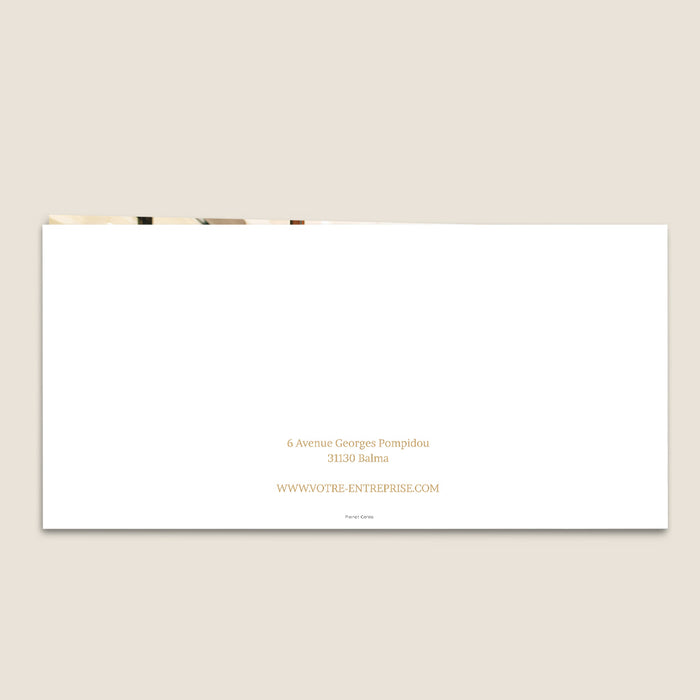 Cartes de Voeux Mairie Branches Sapin et Or