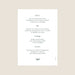 Menu de mariage Rayures Chic
