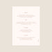 Menu de mariage Terracotta Contemporain