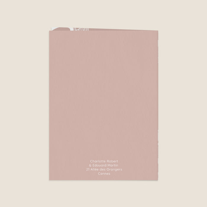 Faire-part mariage classique Dentelle Romantique