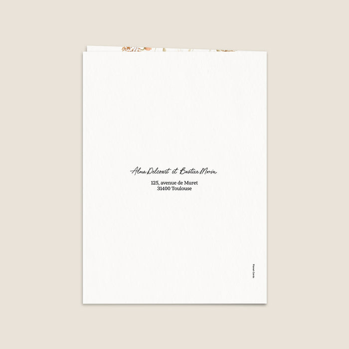 Faire-part mariage Fleurs d'été et cadre