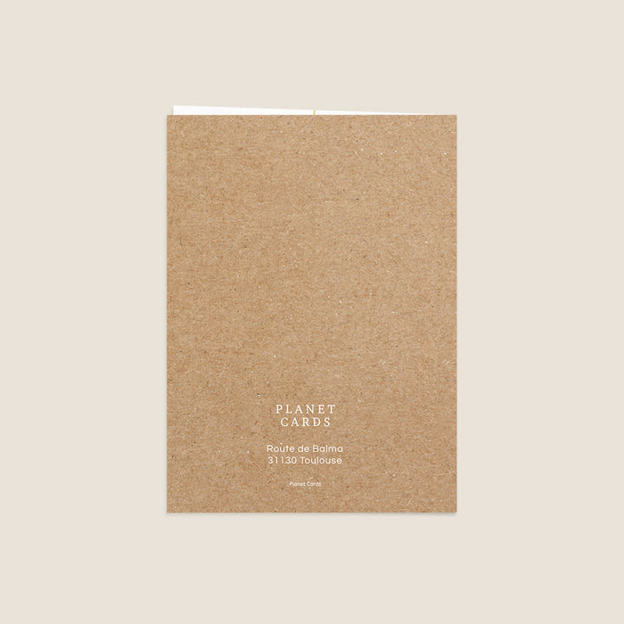 Cartes de Voeux Mairie Boules de Noël et Kraft