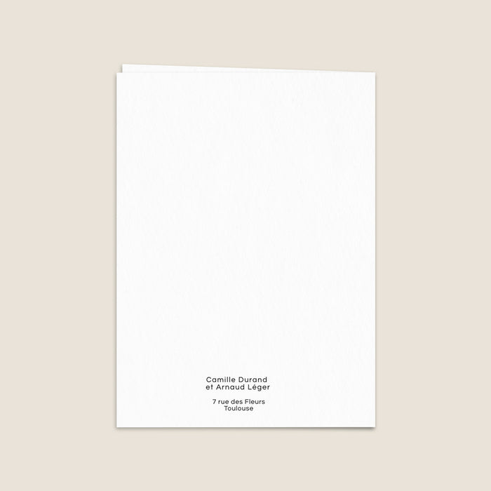 Faire-part mariage moderne Portrait Photo