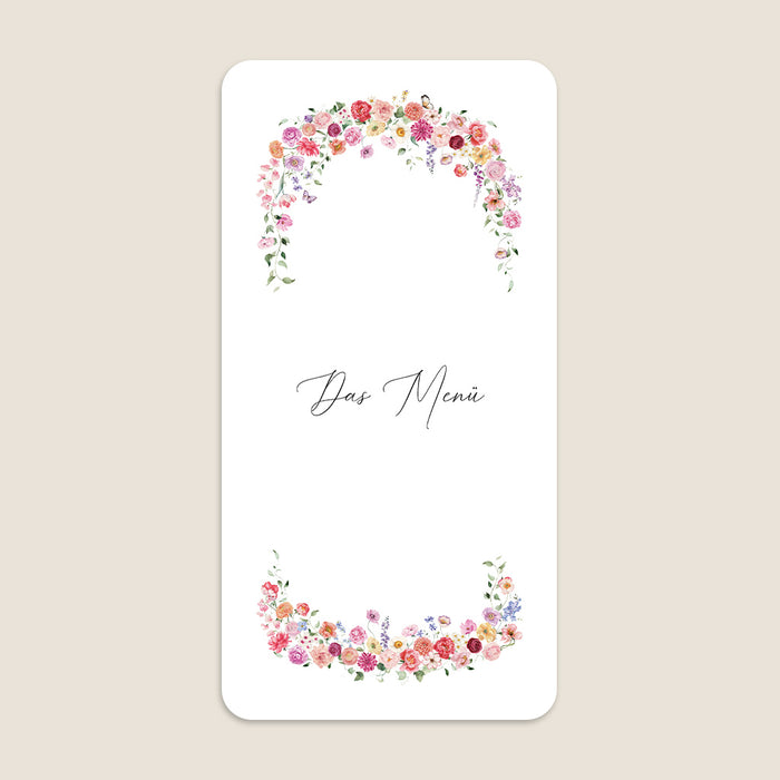 Menükarten Hochzeit Blumenchroniken