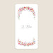 Menu de mariage Chroniques Fleuries