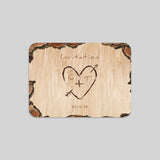Coeur gravé sur Bois