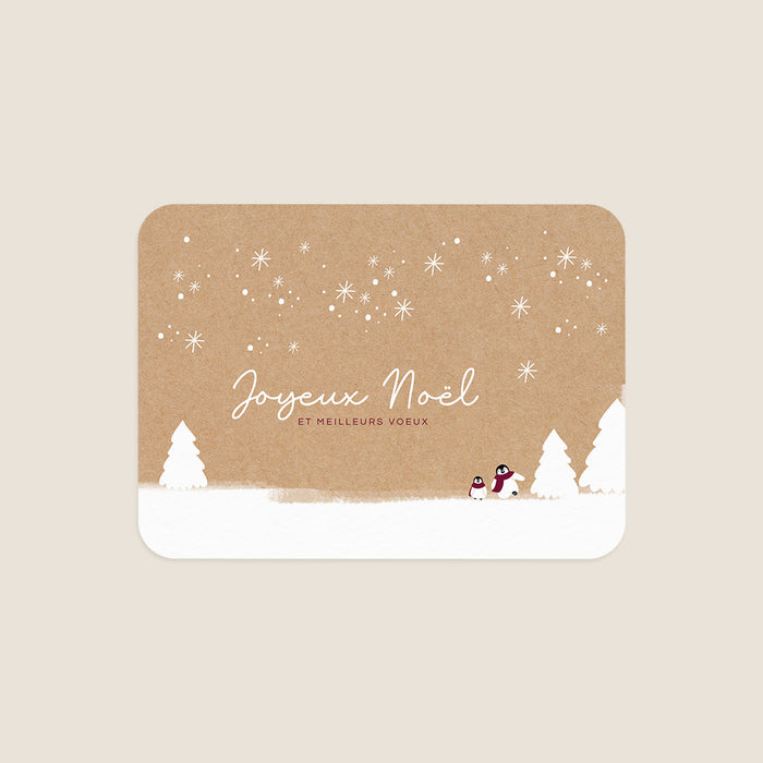 Cartes de Voeux Mairie Maisons sous la Neige
