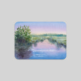 Paysage et rivière aquarelle