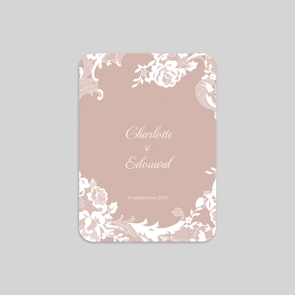 Partecipazione di matrimonio con pizzo