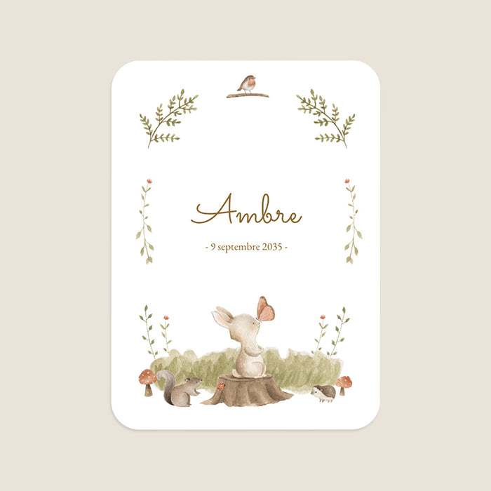 Les iconiques de Planet Cards Petit Lapin en forêt
