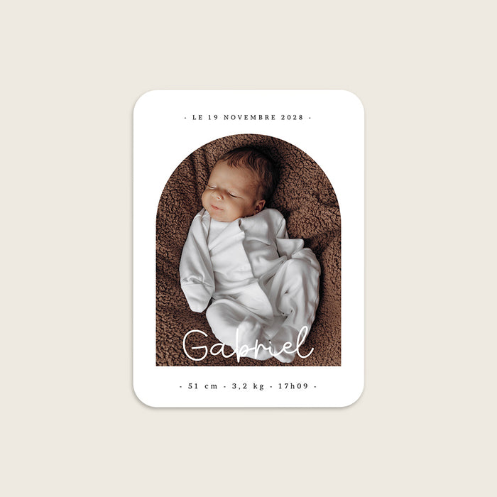 Faire-part naissance Arche Photo et Jolie Typo