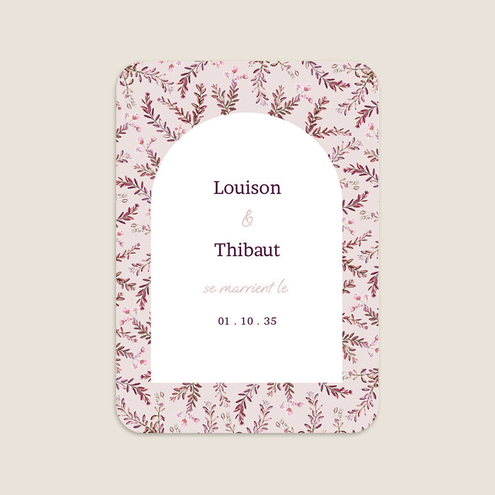 Faire-part mariage moderne Bruyère et Arche
