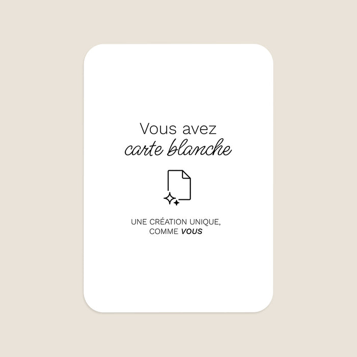 Save the Date Création libre Portrait recto verso 12 x 17 cm