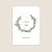 Livret de baptême Couronne de feuilles, Eucalyptus et Croix