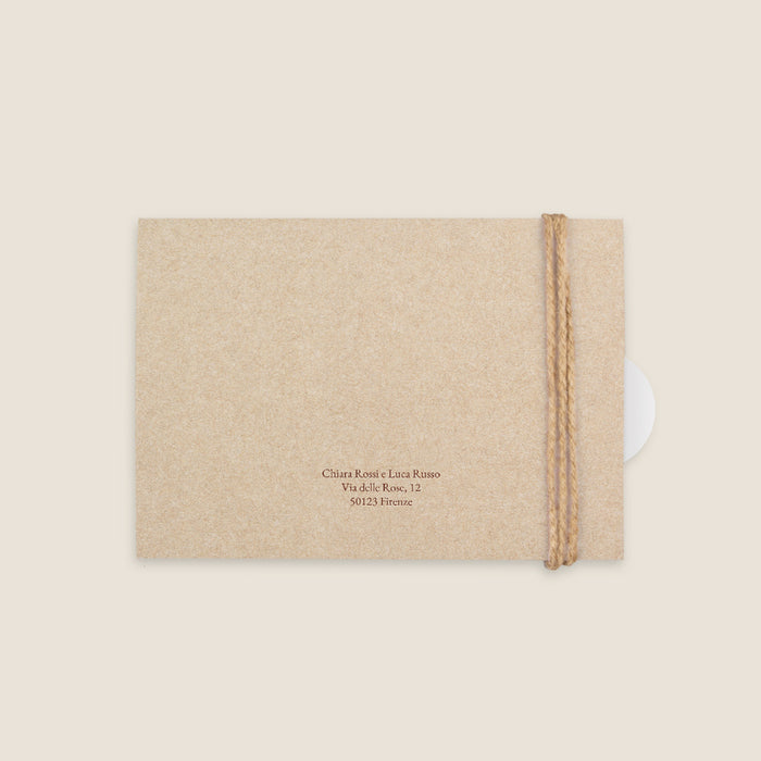 Partecipazioni di matrimonio moderno Fiori secchi e pampa boema