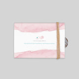 Ozean und rosa Aquarell